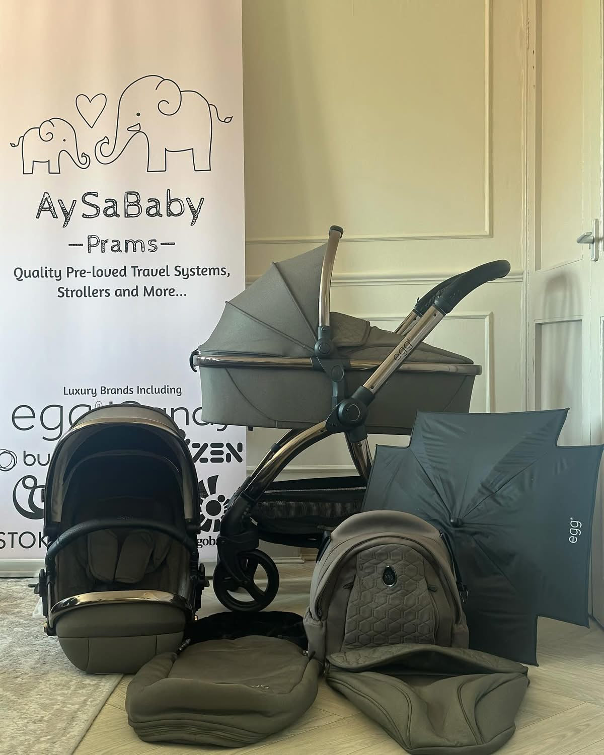 🍃 Babystyle Egg 2 Full Travel System in Hunter Green 🍃