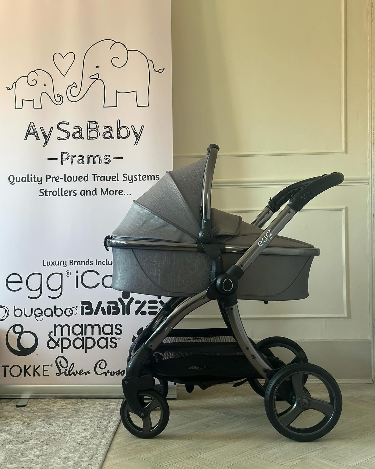 🩶 Babystyle Egg 2 Full Travel System in Jurassic Grey 🩶