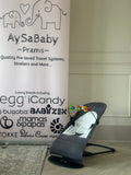 BabyBjorn Bouncer Balance Soft Woven Jersey with Toy- Dark Grey/Grey