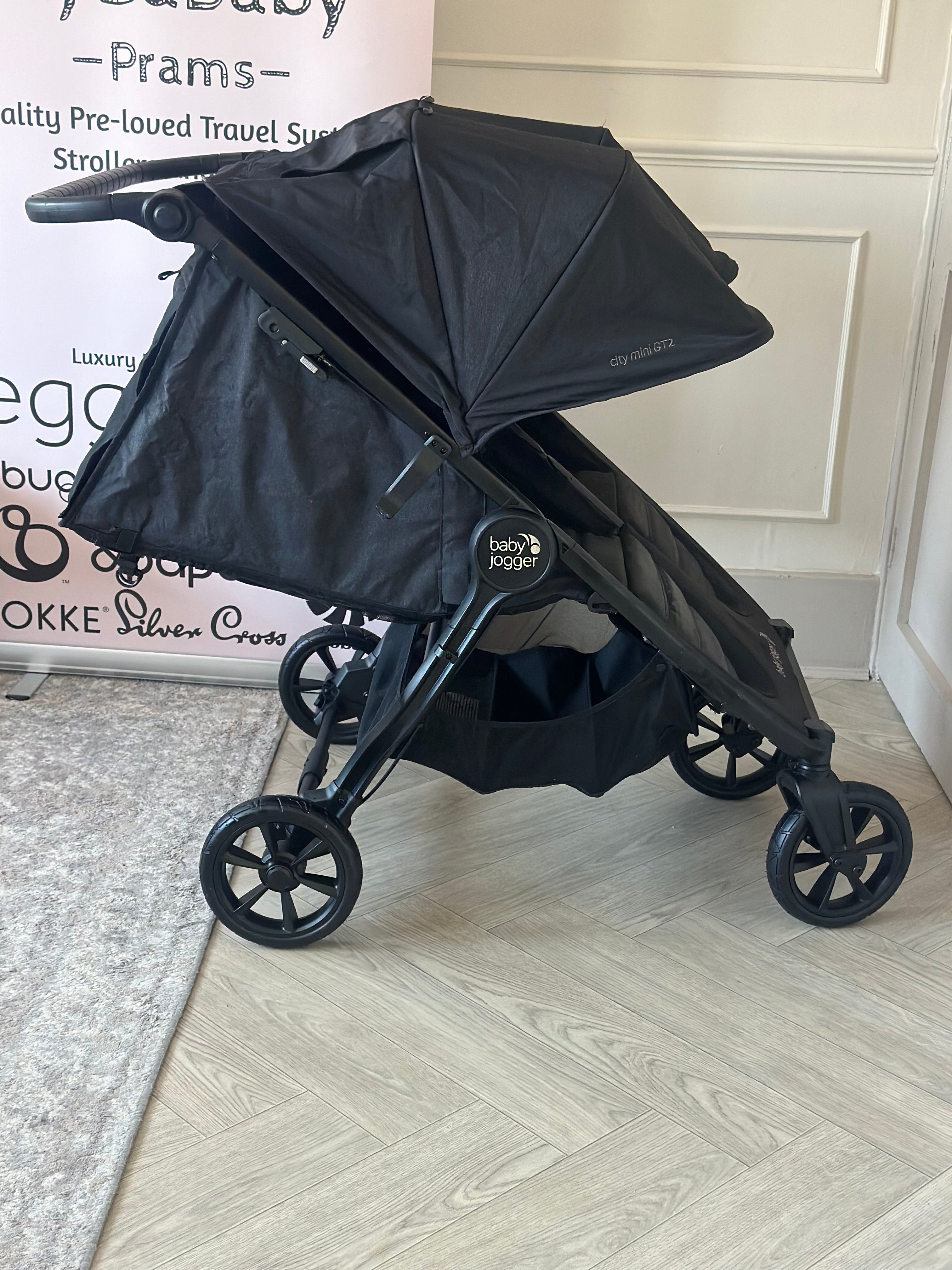 Baby Jogger City Mini GT2 Double All-Terrain Double Pushchair- Opulent Black