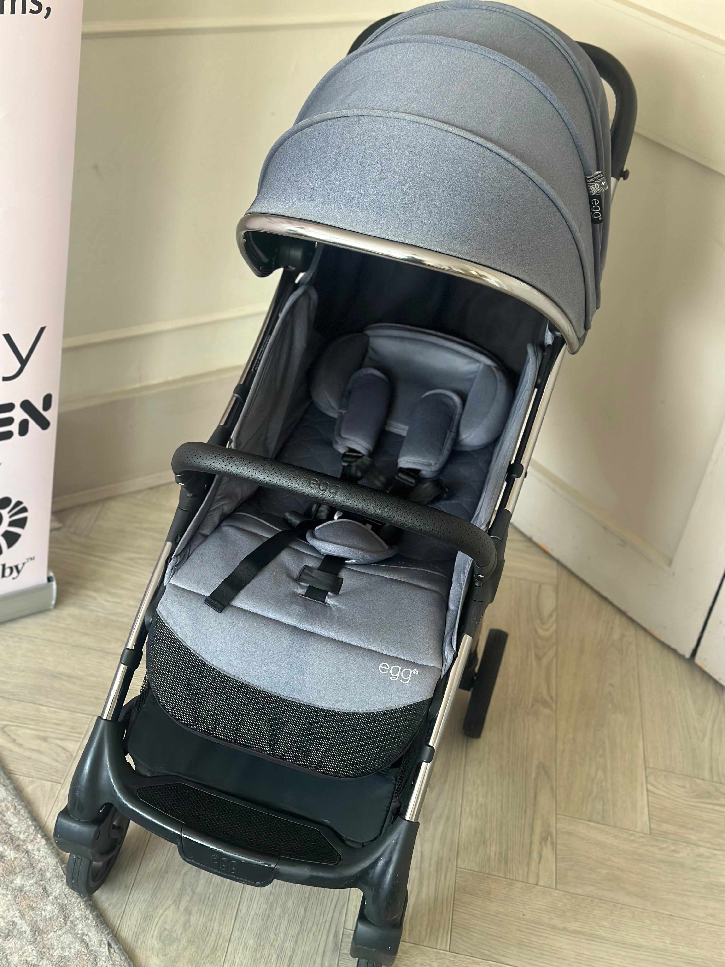 Egg Z Stroller with Raincover- Chambray