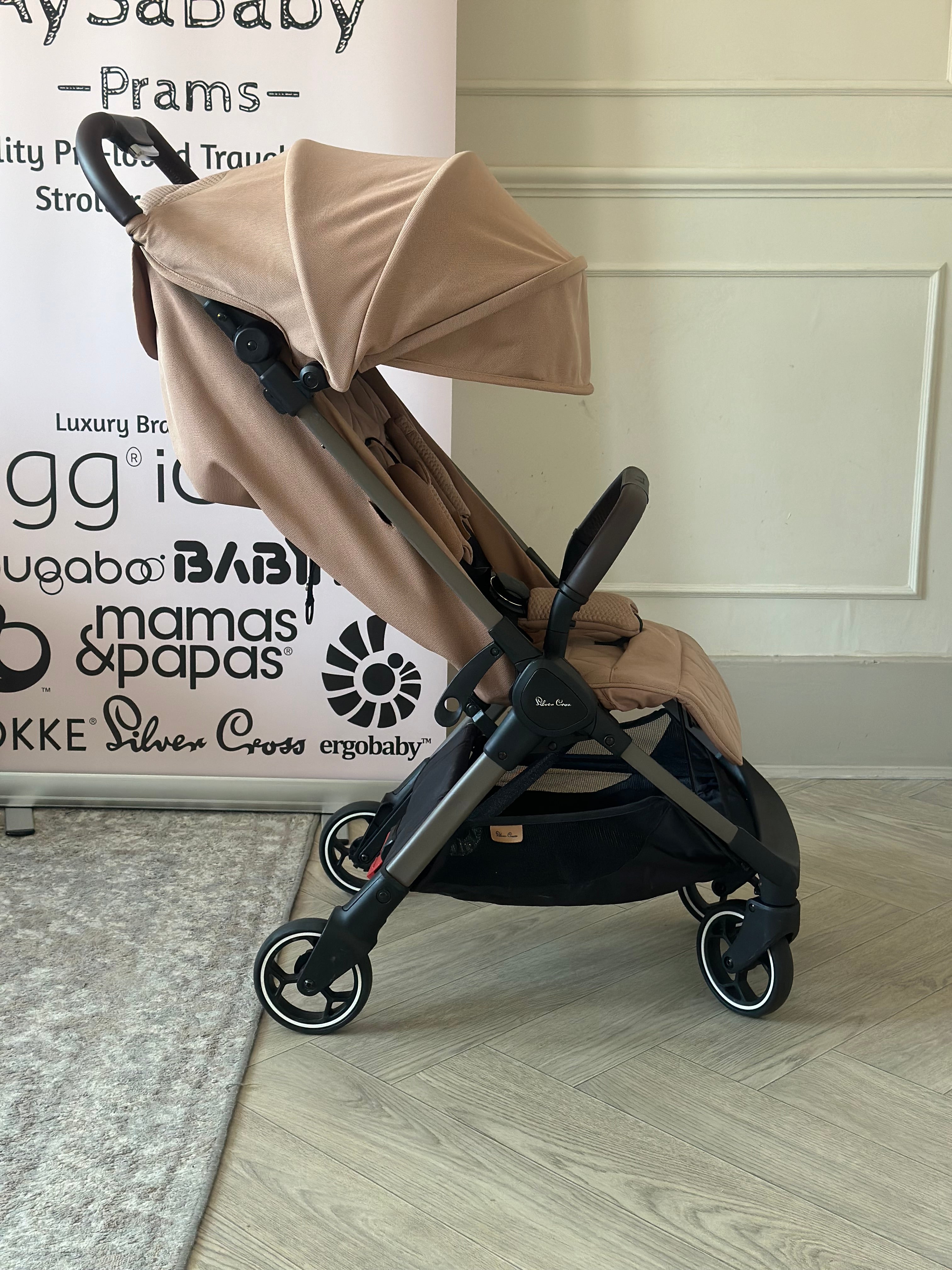Silver Cross Clic Stroller with Footmuff- Roebuck (Dusty Pink)