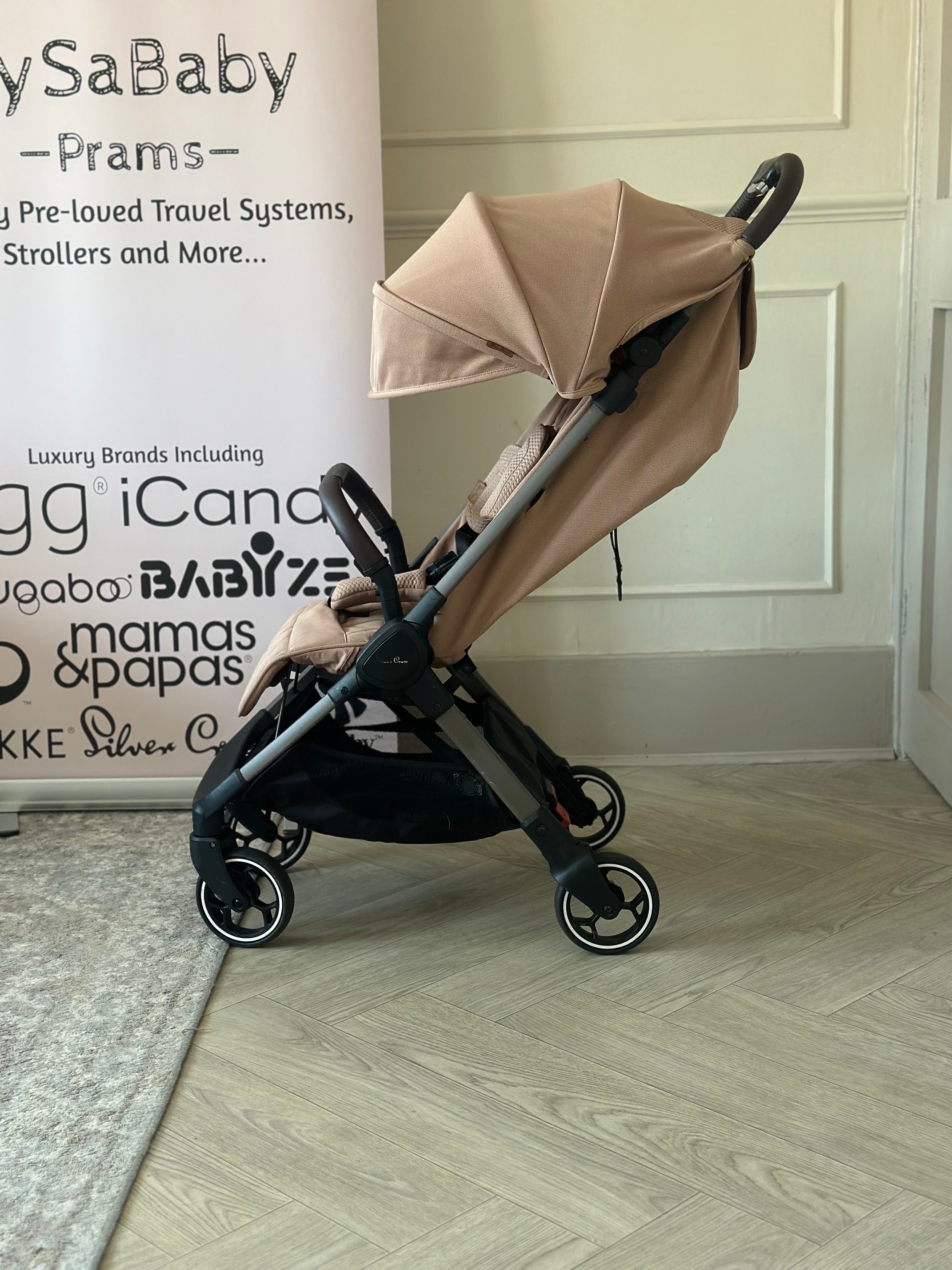 Silver Cross Clic Stroller with Footmuff- Roebuck (Dusty Pink)