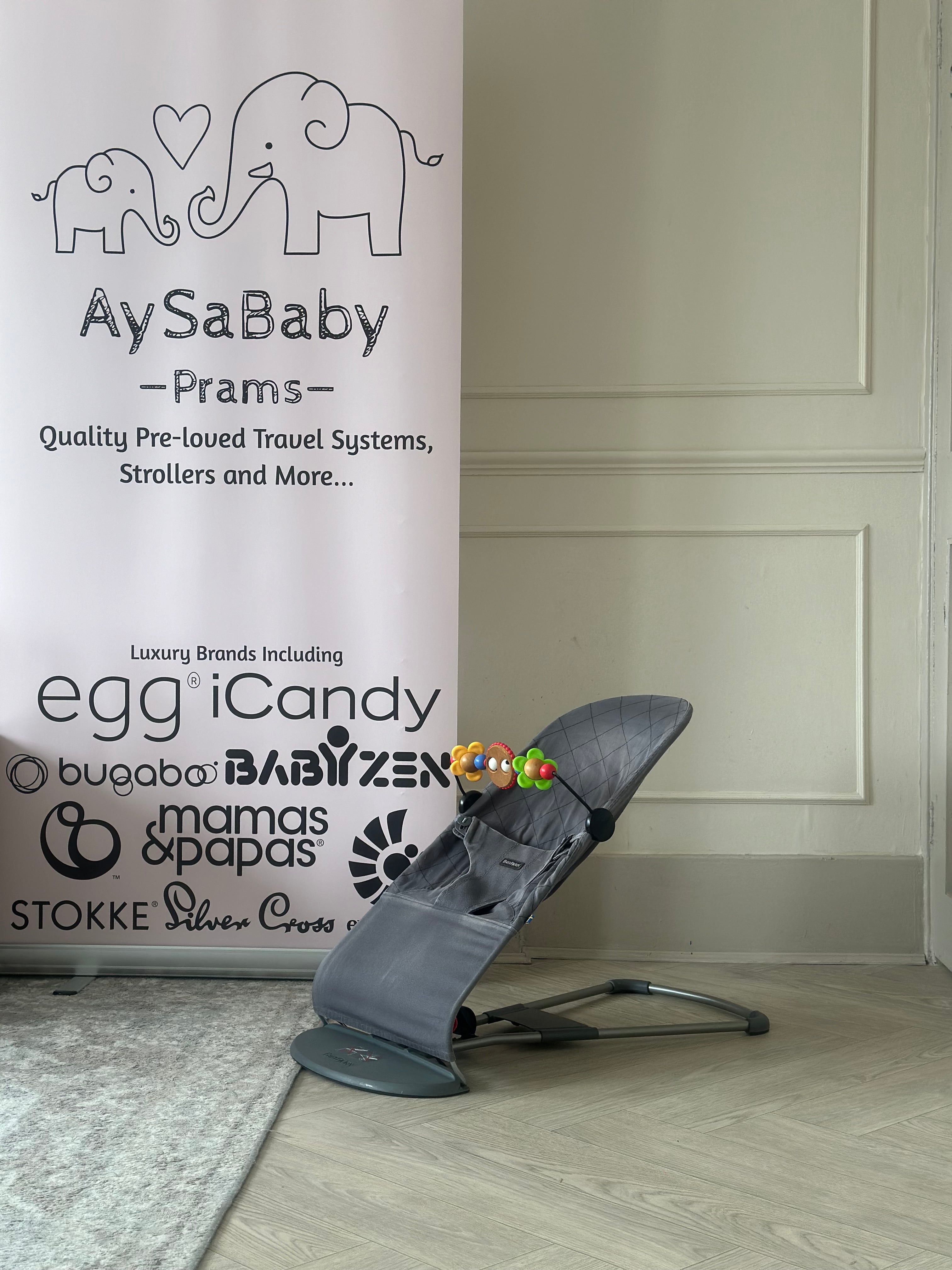 BabyBjorn Bliss Bouncer with Toy Bar- Anthracite