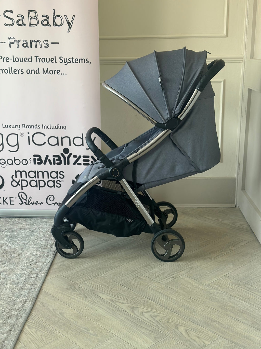Egg Z Stroller with Raincover- Chambray