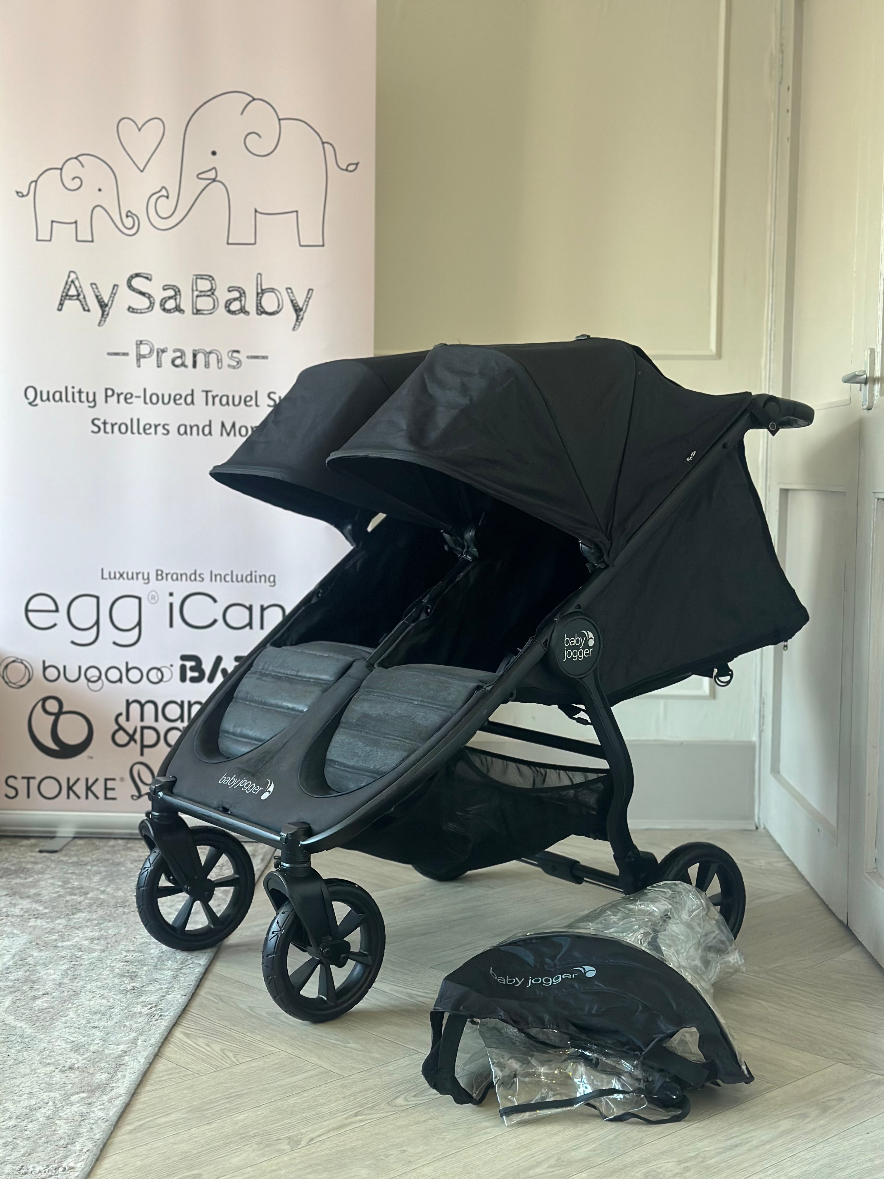 Baby Jogger City Mini GT2 Double All-Terrain Double Pushchair- Opulent Black