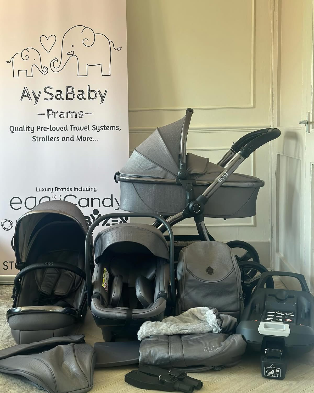 🩶 Babystyle Egg 2 Full Travel System in Jurassic Grey 🩶