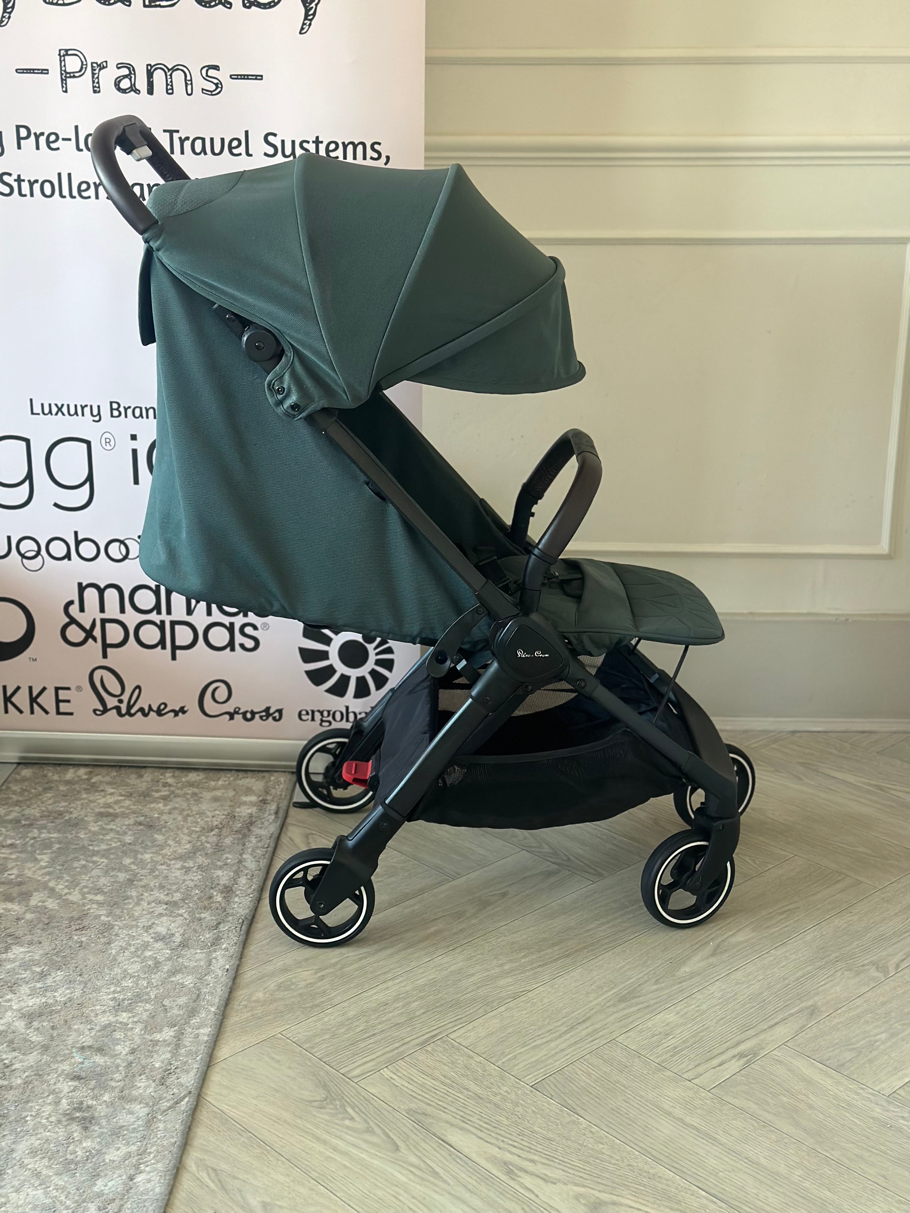 Silver Cross Clic 2 Stroller with Raincover- Conifer