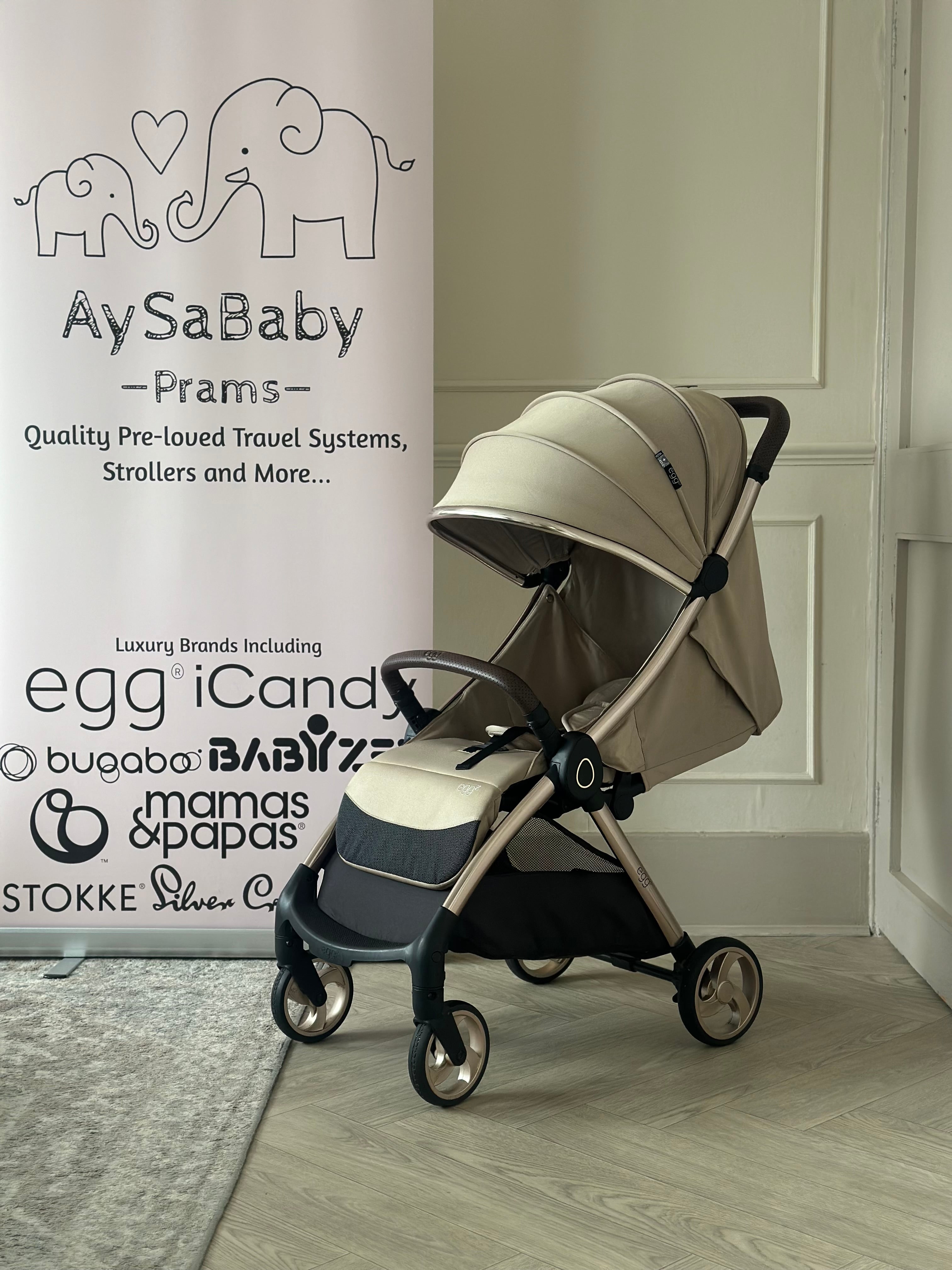 🤎 Egg Z Stroller with Raincover- Feather 🤎