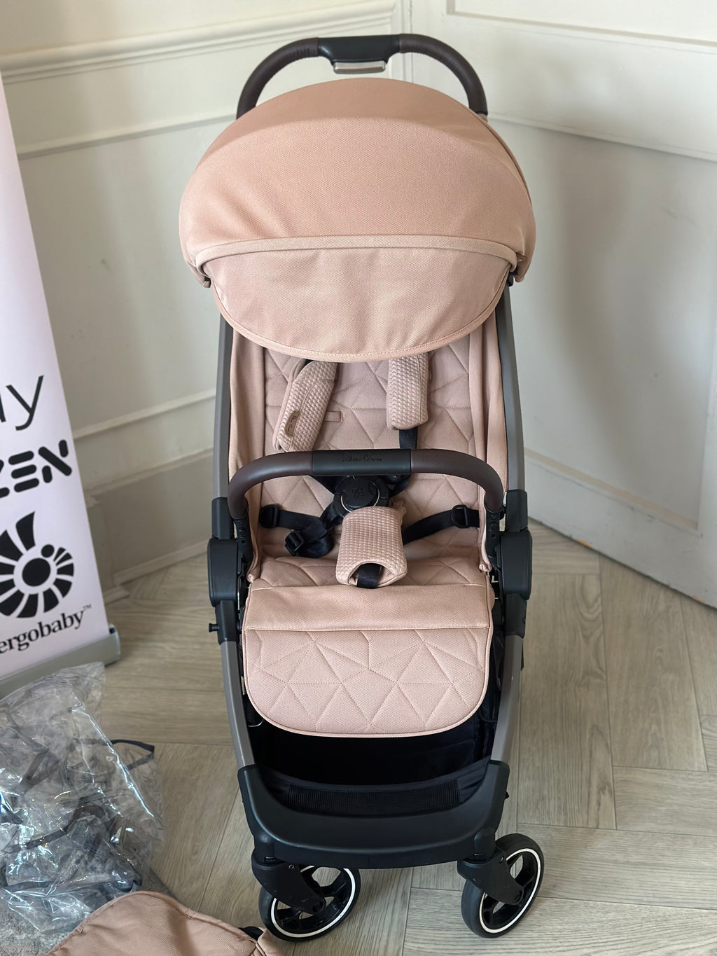 Silver Cross Clic Stroller with Footmuff- Roebuck (Dusty Pink)