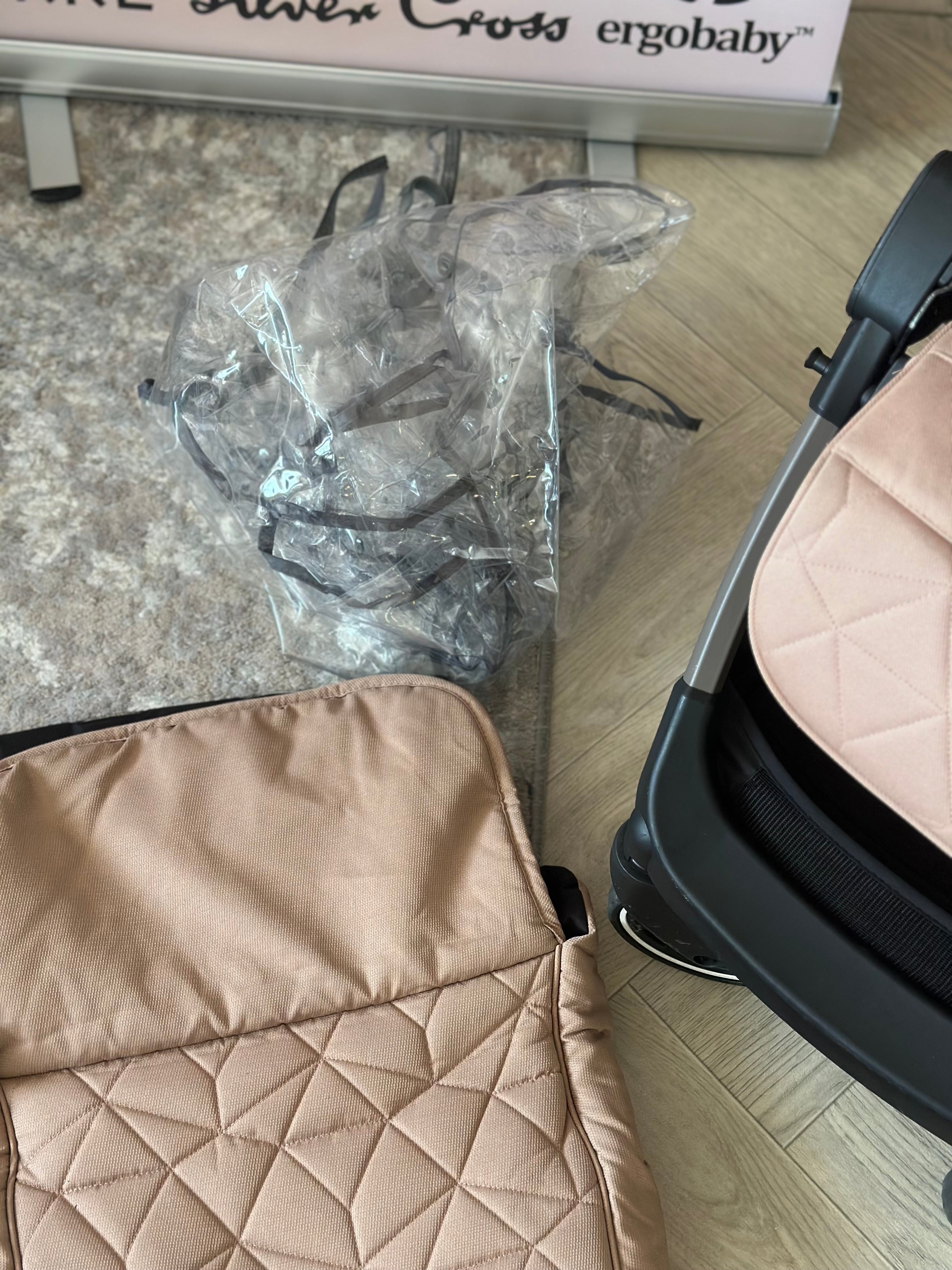 Silver Cross Clic Stroller with Footmuff- Roebuck (Dusty Pink)